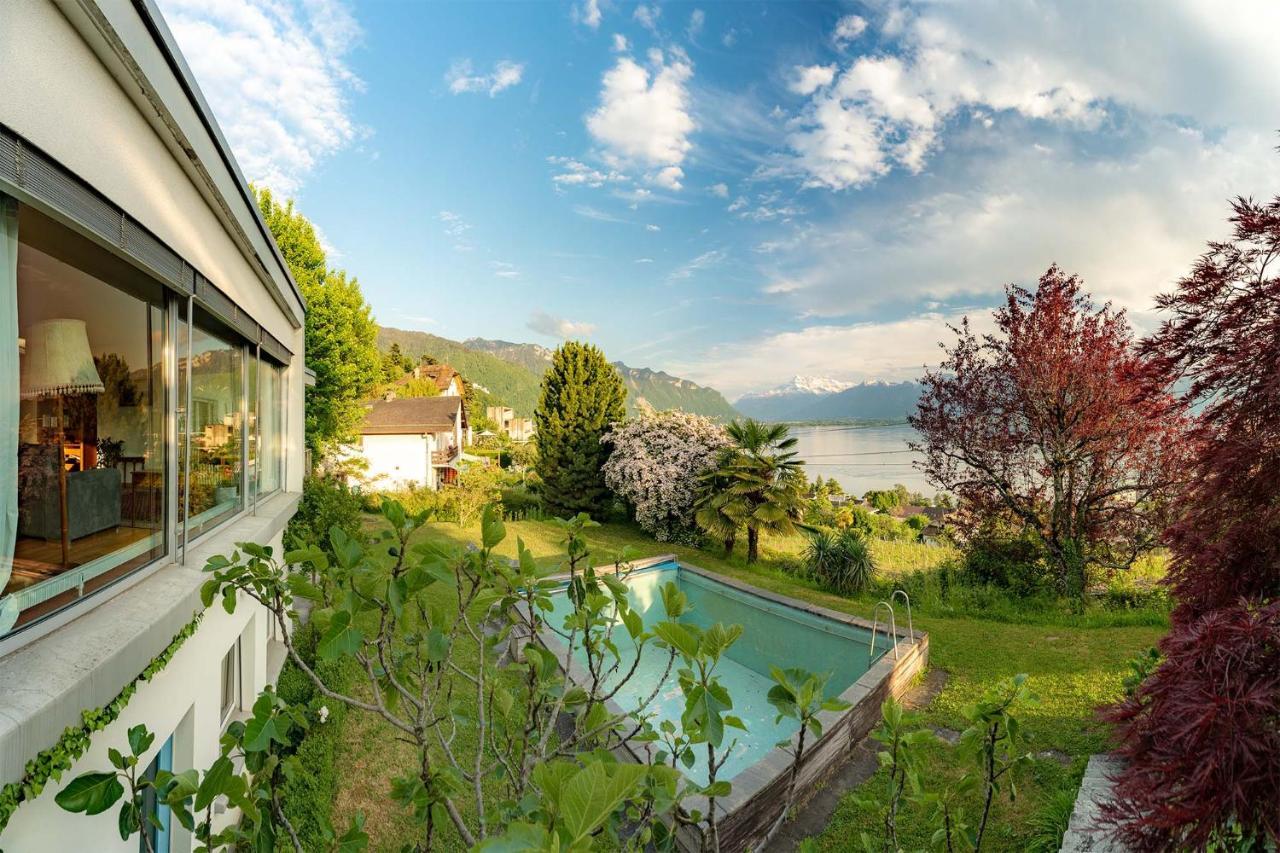 Ground Floor Rooms With Stunning Lake View & Garden Access Montreux Eksteriør billede