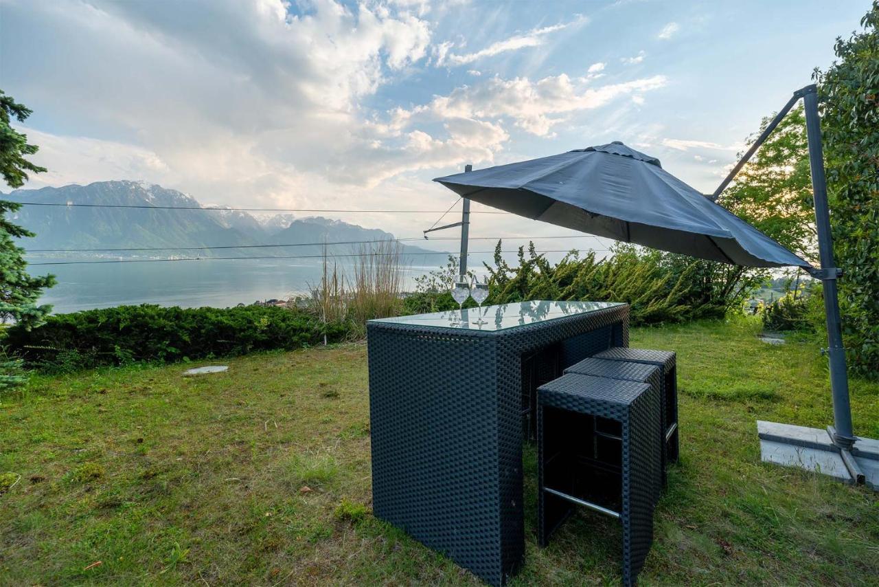 Ground Floor Rooms With Stunning Lake View & Garden Access Montreux Eksteriør billede